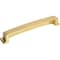 Jeffrey Alexander 160 mm Center Brushed Gold Square-to-Center Square Renzo Cabinet Cup Pull 141-160BG - alternate 8